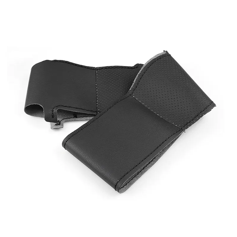 Сшитая вручную черная перфорированная кожа из микрофибры внутренняя накладка на