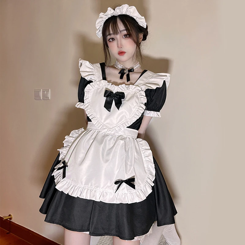 

S-xxl cartoon sweet maid costume restaurant waitress uniform comic-con stage role-playing love Lori Costume Halloween costume