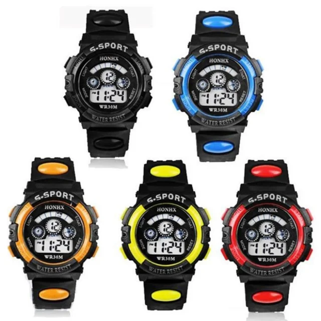 Children Luminous Sport Watches Silicone Strap Waterproof LED Digital Watch for Kid Children Student Girl Boy Wristwatch Clock 1