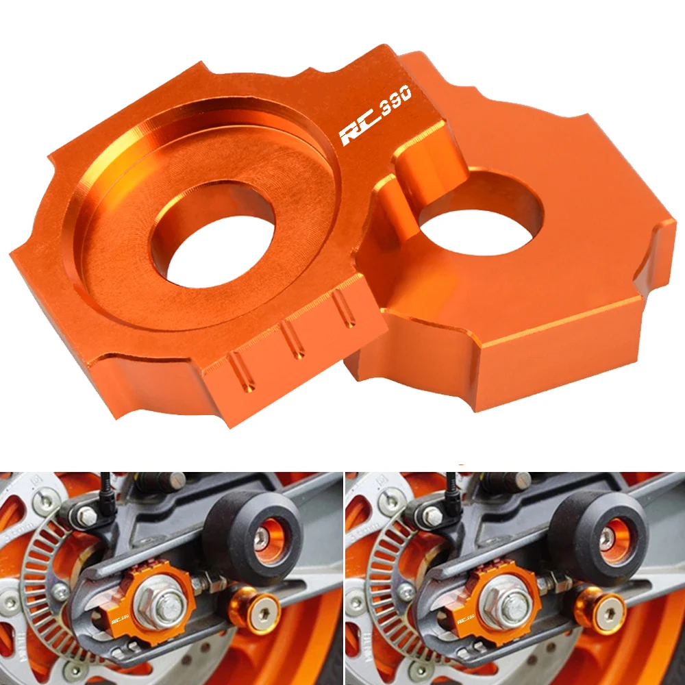 

For RC 390 RC390 2014 2015 2016 2017 2018 2019 2020 2021 2022 Motorcycle Accessories Chain Adjusters Blockers CNC Aluminum