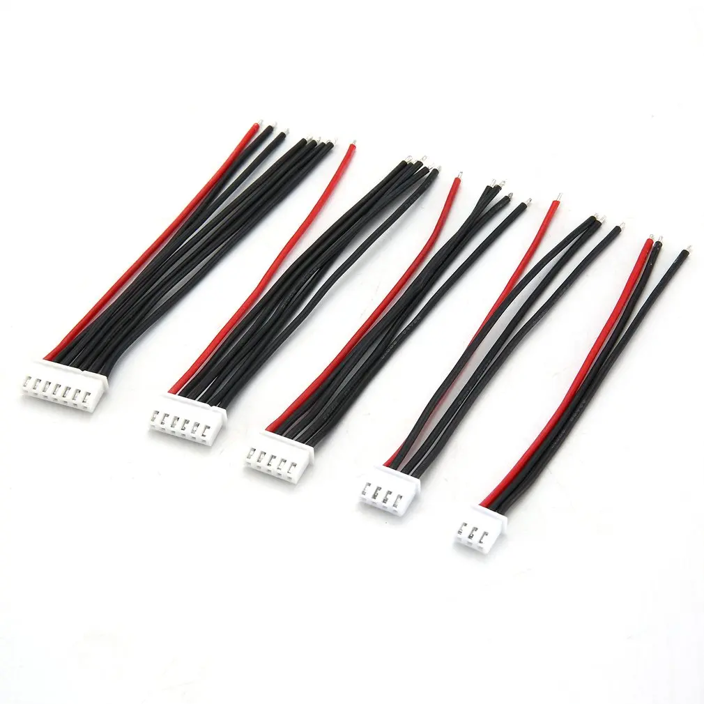 

5pcs/set 100MM 22AWG Plug RC Lipo Battery Balance Charger 2s 3s 4s 5s 6s 22AWG Cable Line For IMAX B3 B6