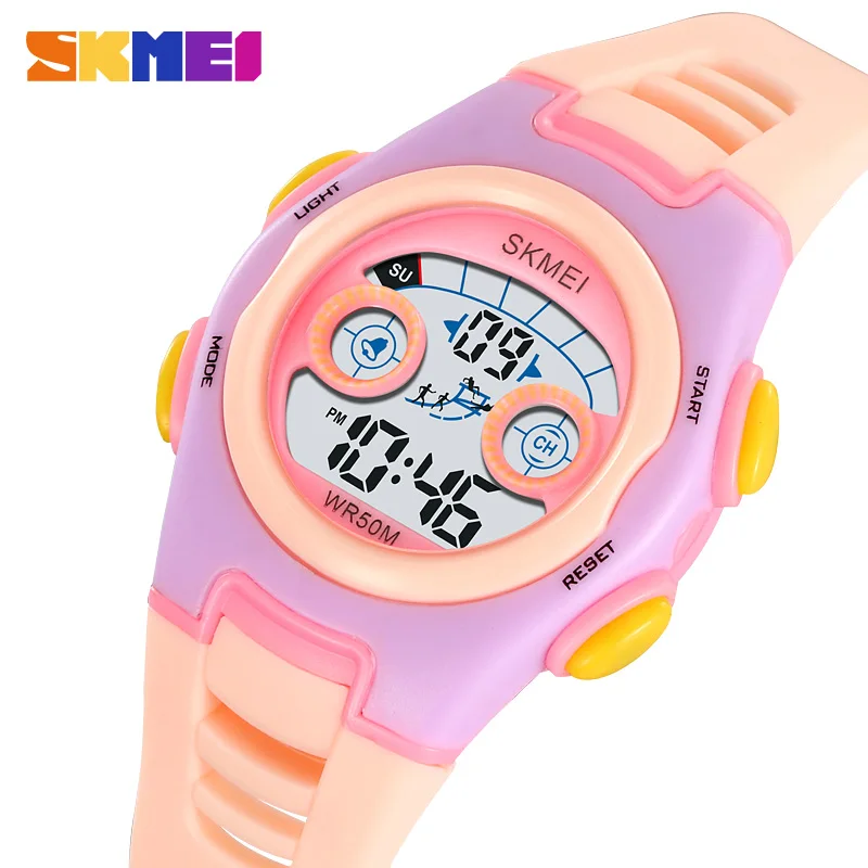 Цифровые Детские часы SKMEI с секундомером личные водонепроницаемые спортивные