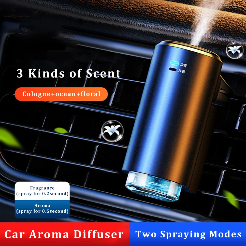 

Car Intelligent Aroma Diffuser Interior Air Freshener Rechargeable 2 Modes Essential Oil Diffuser Air Outlet Perfume Accessories