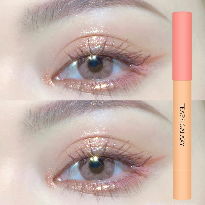 

1PC Diamond Glitter Eyeshadow Stick Pen Shimmer Silkworm Pencil Highlighter Long Lasting Pearl Bright Waterproof Eye Makeup
