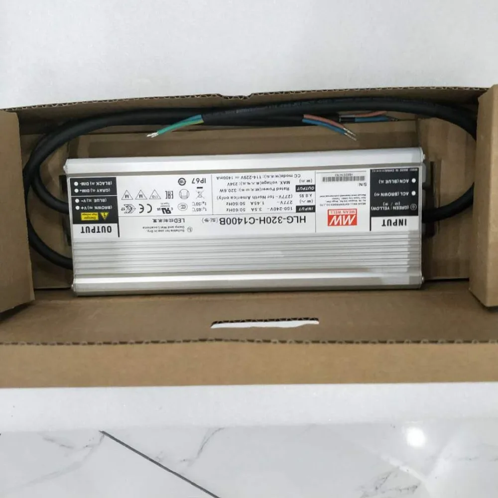 Светодиодный драйвер Meanwell HLG-320H-C1400B 320 Вт постоянного тока с регулируемой яркостью Hytec