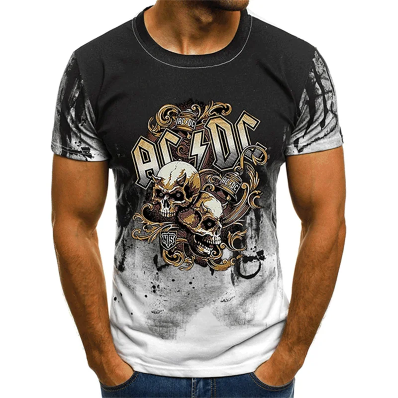 The Famous Band ACDC 3D Printed T-shirt O-collar Men And Women Shorts Sleev Fashion Summer Cool Tees Tops Streetwear T Shirt