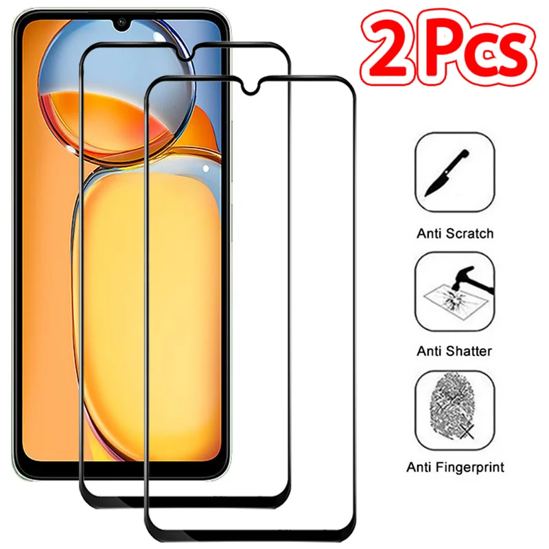 2 шт./лот закаленное стекло для Redmi 13C 12C 10C 9C защитное glass NFC Xiaomi Poco C65 очки редми 9с