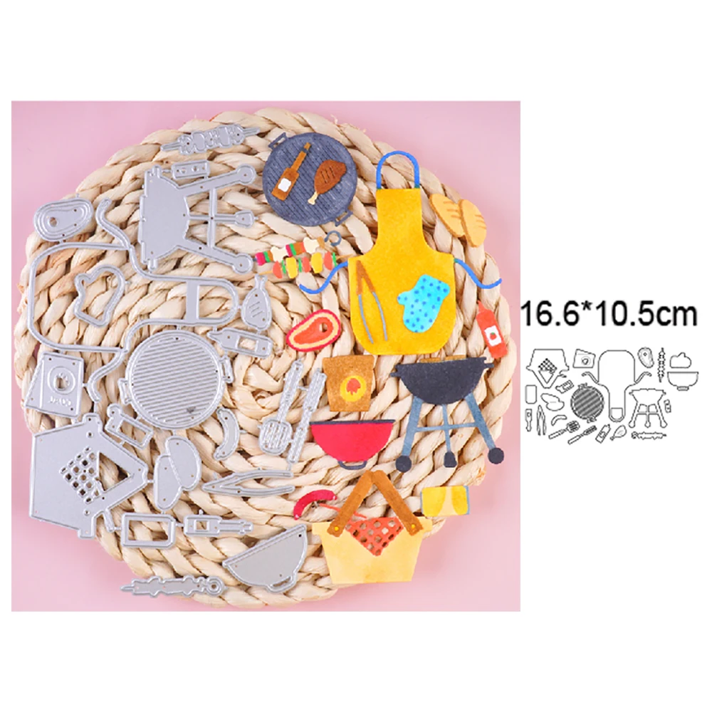 

Apron kitchenware paper background DIY picnic props making hand tent greeting card decoration metal cutting embossing knife mold