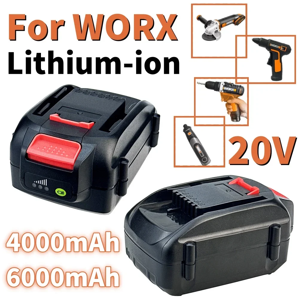 Литий-ионная аккумуляторная батарея WORX 20 В 4 0/6 0 Ач |