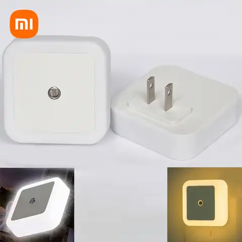 Домашний ночник Xiaomi с переключателем розетки ЕС/США, светодиодный Ночной светильник, настенные светильники для дома, лампа для ванной, прик...