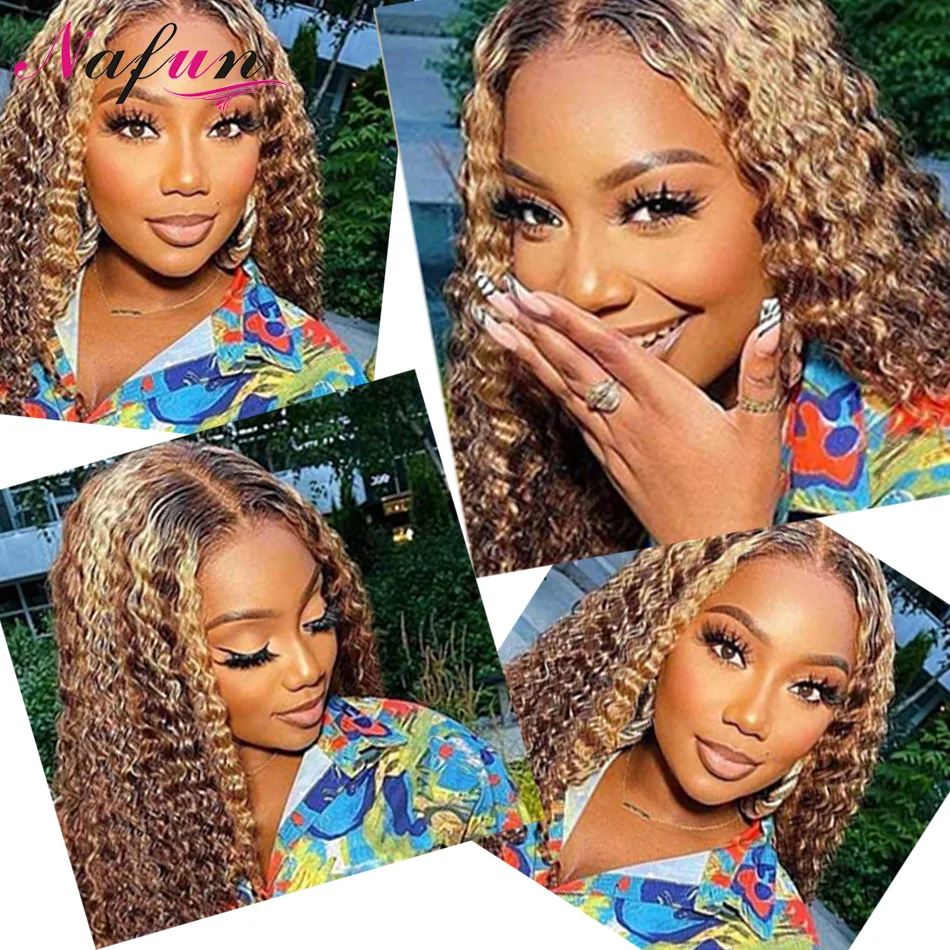 

30 32 Inch Highlight Kinky Curly 13x4 13x6 Lace Frontal Human Hair Wigs Pre Brazilian Glueless 4x4 Lace Closure Wigs Pre Plucked