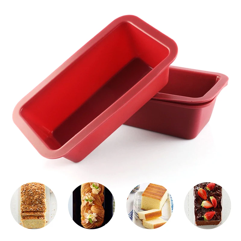 

Silicone Baking Molds NonStick Rectangle Cake Pans Mini Loaf Pan Easy Release Bread Toast Mould Kitchen Accessories