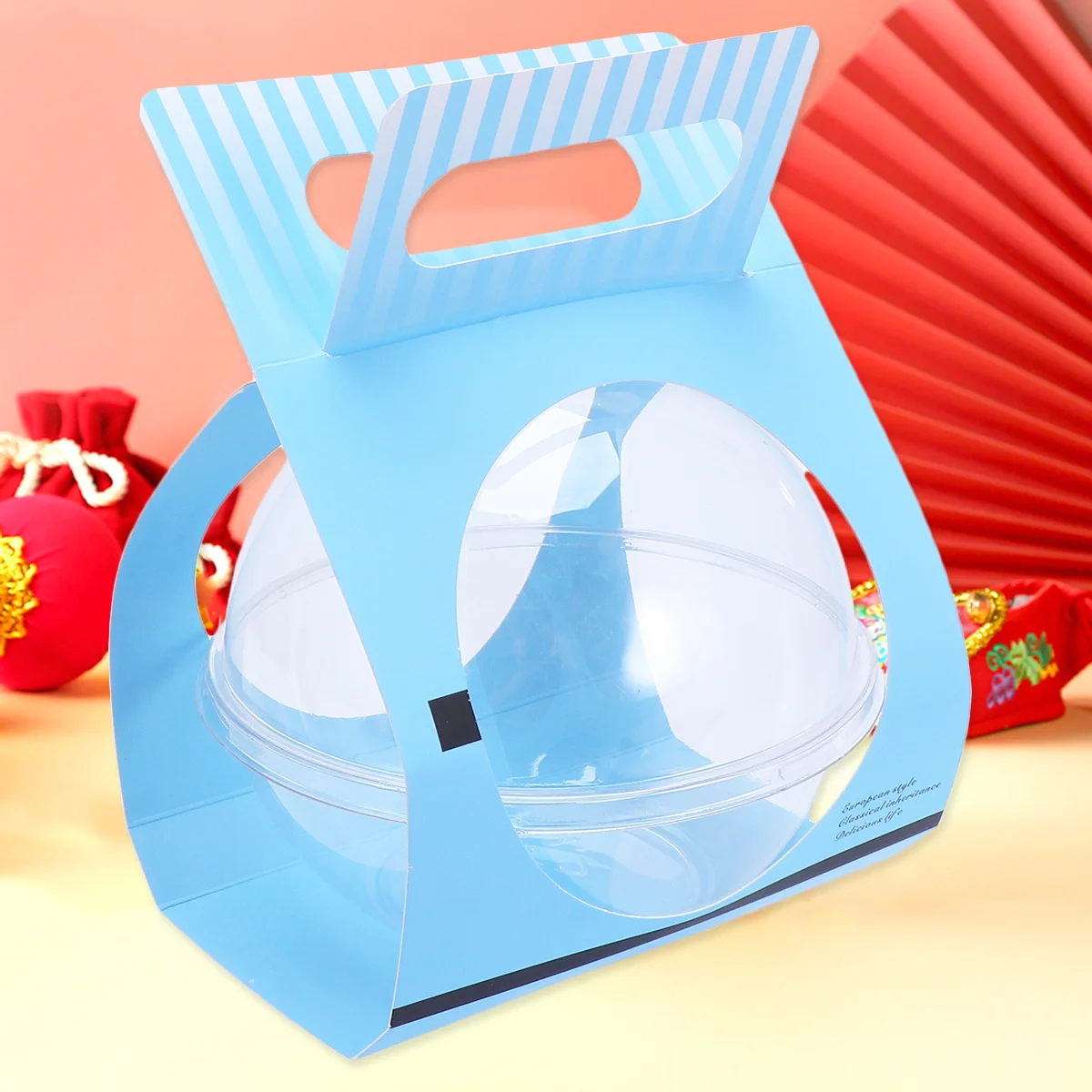 

10 Pcs Takeout Boxes Clear Plastic Cupcake Containers Packaging Candy Chocolate Chip Muffins Cardpaper Bags Party Favor