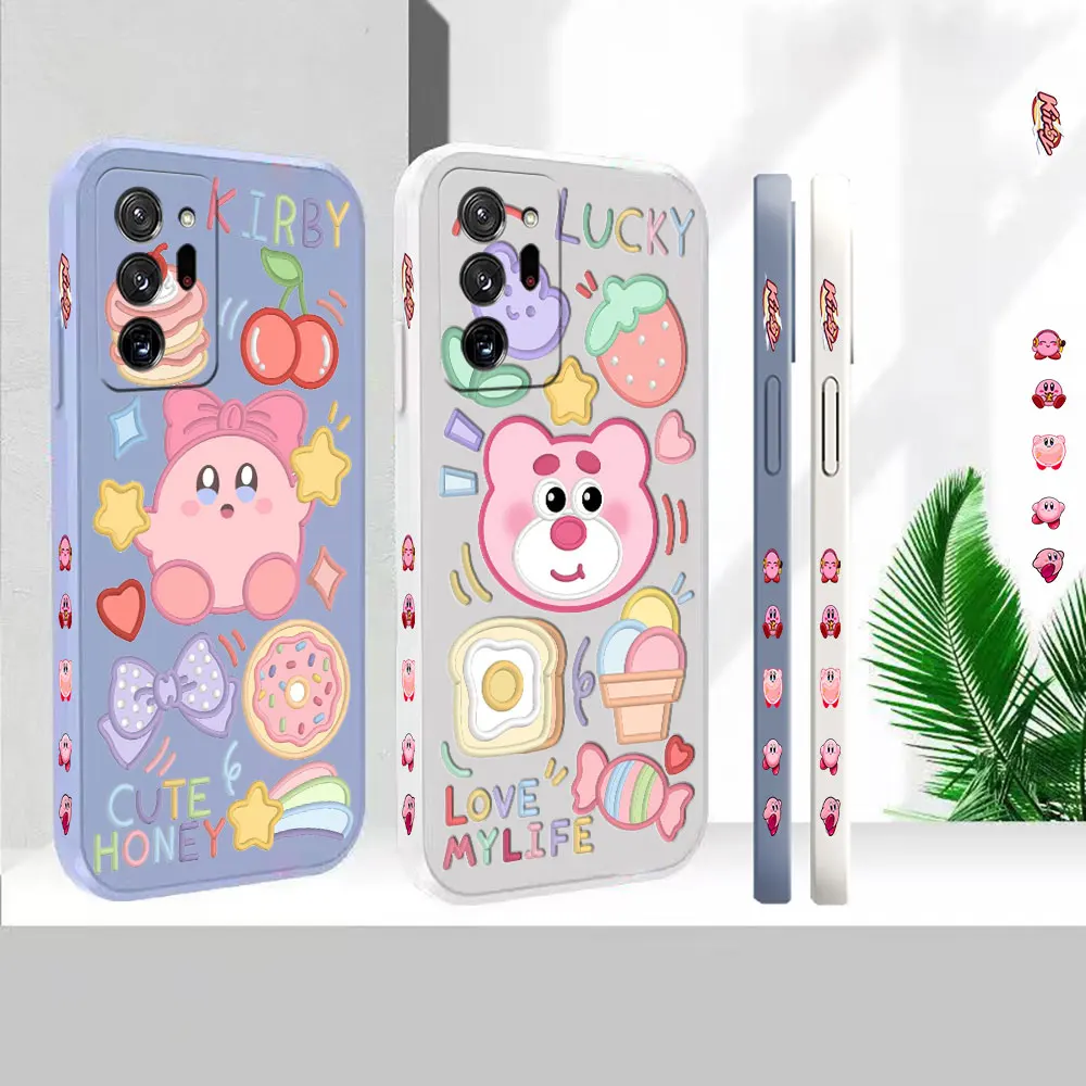 

Cartoon Cute K-Kirby Lotso For Samsung A50 A30 A20S A10S A10 A14 M32 M22 M12 M32 M40S M80S M60S Note 20 10 9 Pro Plus Lite Case