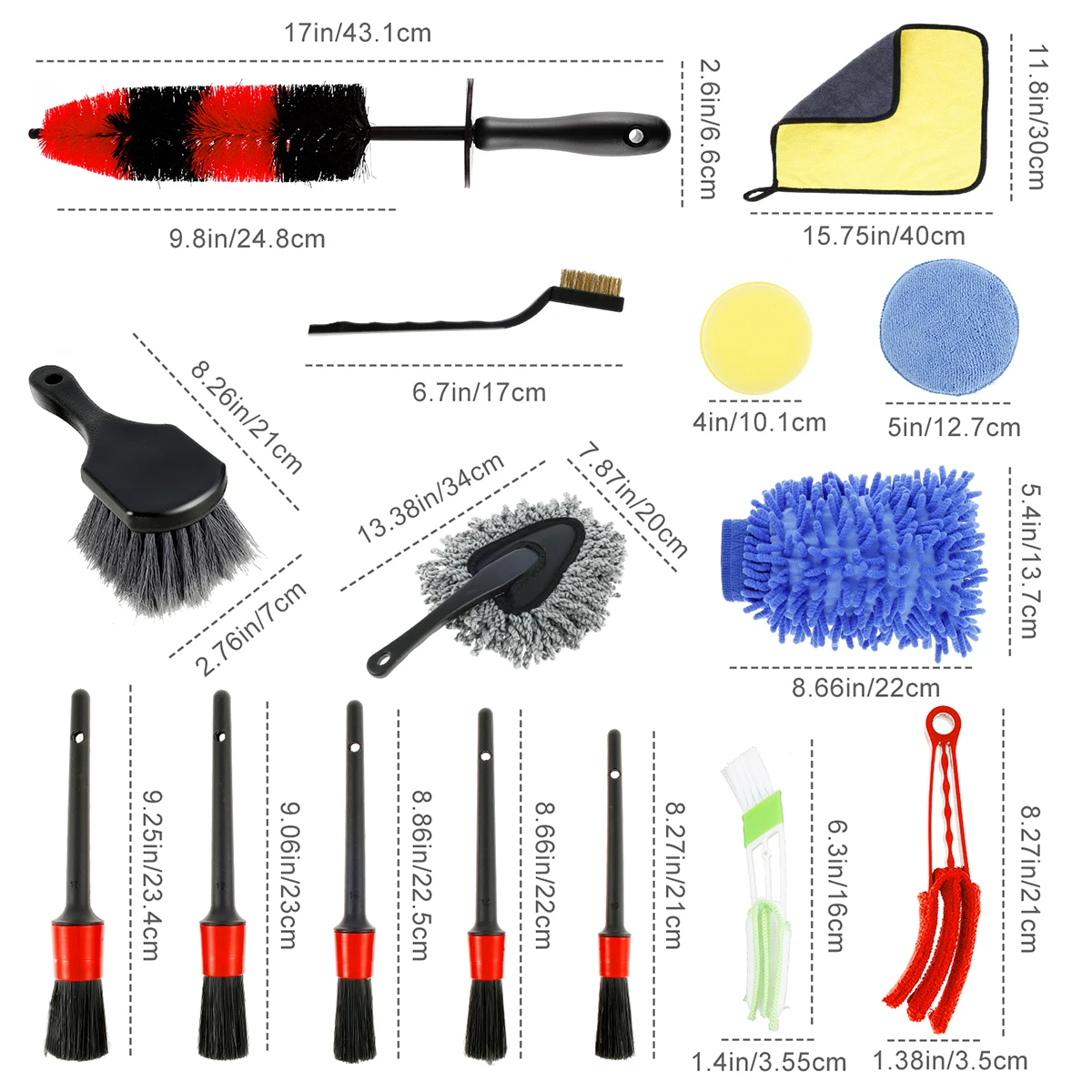 

For Clean Car Wheel Tire Glass windows Drill Brush Attachment Set Power Scrubber Wash Cleaning Brushes Tool Kit with Extension