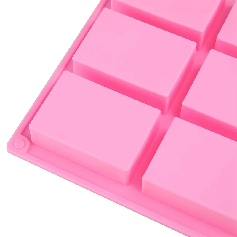 

24 Pack Silicone Soap Molds - 6 Cavity Rectangle DIY Soap Molds For Cake, Cupcake, Muffin, Coffee Cake, Pudding And Soap