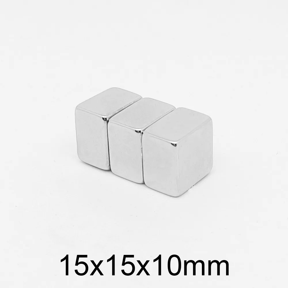 

3PCS 15X15X10 mm Block Search Magnet Sheet N35 Rectangular Permanent Neodymium Magnets Strong 15*15*10 15x15x10mm