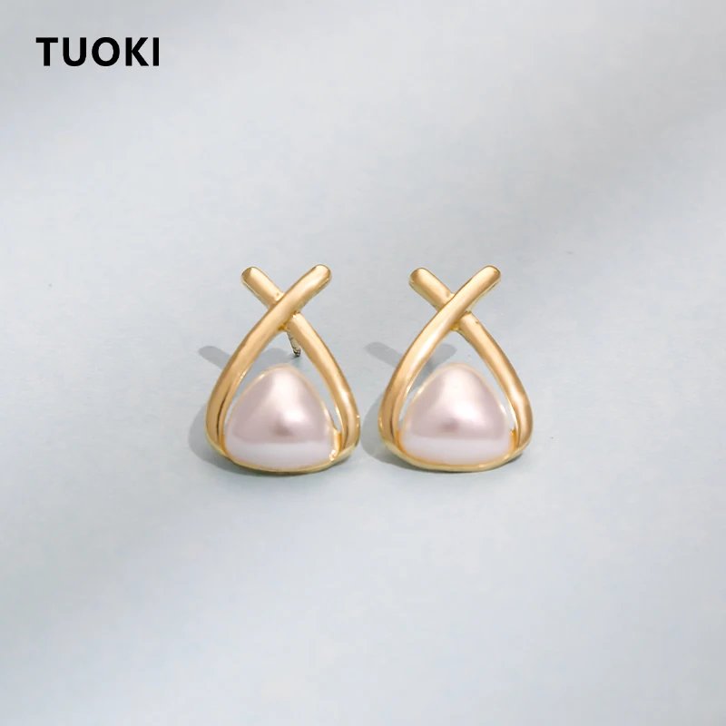 Женские серьги-гвоздики с жемчугом серебро 925 пробы |