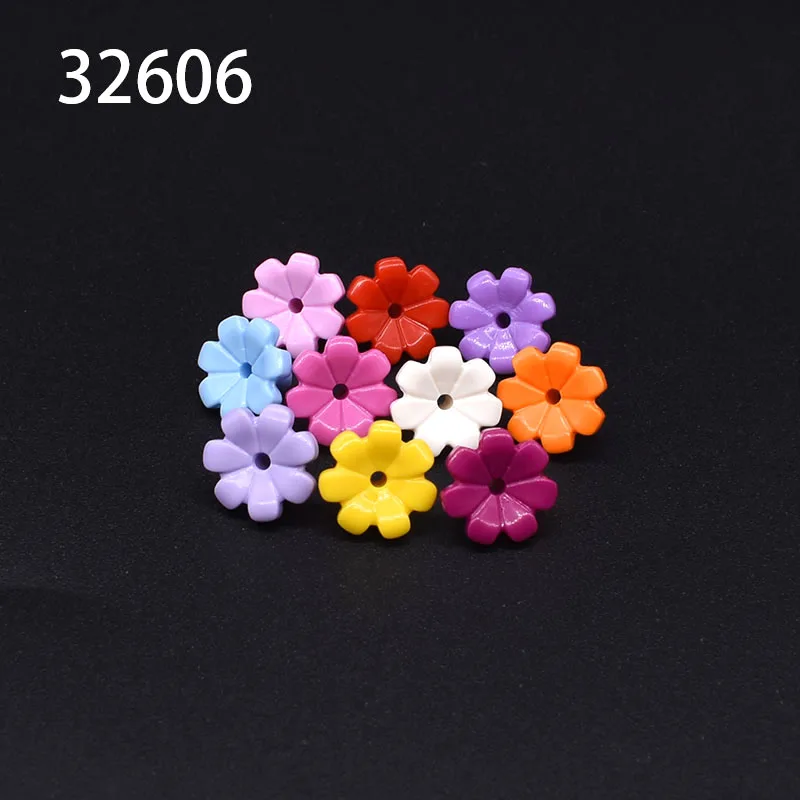 

Moc 32606 Friends Accessories Flower with 7 Thick Petals and Pin City Street View Scene Building Blocks Bricks Compatible with