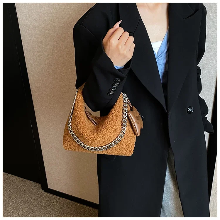 Модные шерстяные сумки-Хобо через плечо женские сумки-тоуты и кошельки новинка