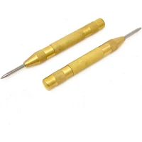2pcs automatic center pin punch woodworking tools spring loaded marking metal drill bits wood press dent marker starting hole