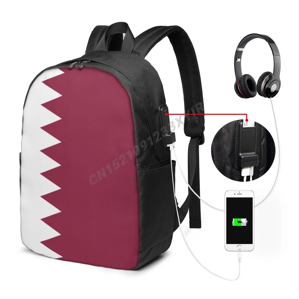 

Рюкзак с флагом Катара, картой страны Катари, фанатами It's IN MY DNA, школьный портфель для студентов, дорожный повседневный рюкзак унисекс для ноутбука