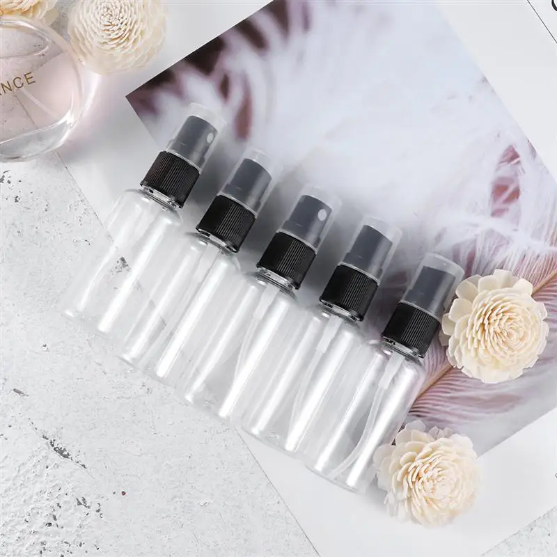 

12 Pcs Portable Travel Bottles Empty Clear Fine Mist Spray Bottles 30ml Liquid Dispensing Spray Bottle(Random Color Spray Cap)