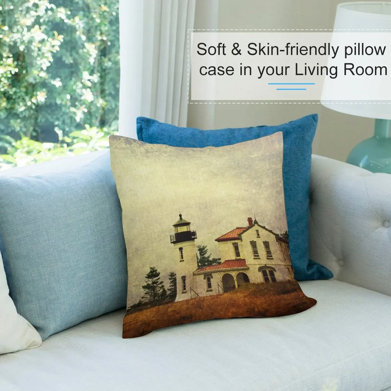 Декоративная подушка Admiralty Head Lighthouse - Whidbey Island