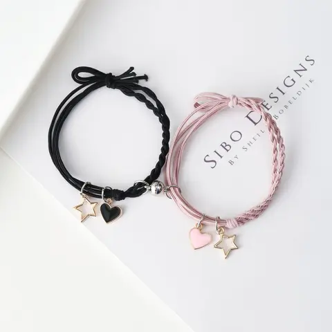 Пара браслетов MOONBIFFY магнитные из алюминиевого сплава