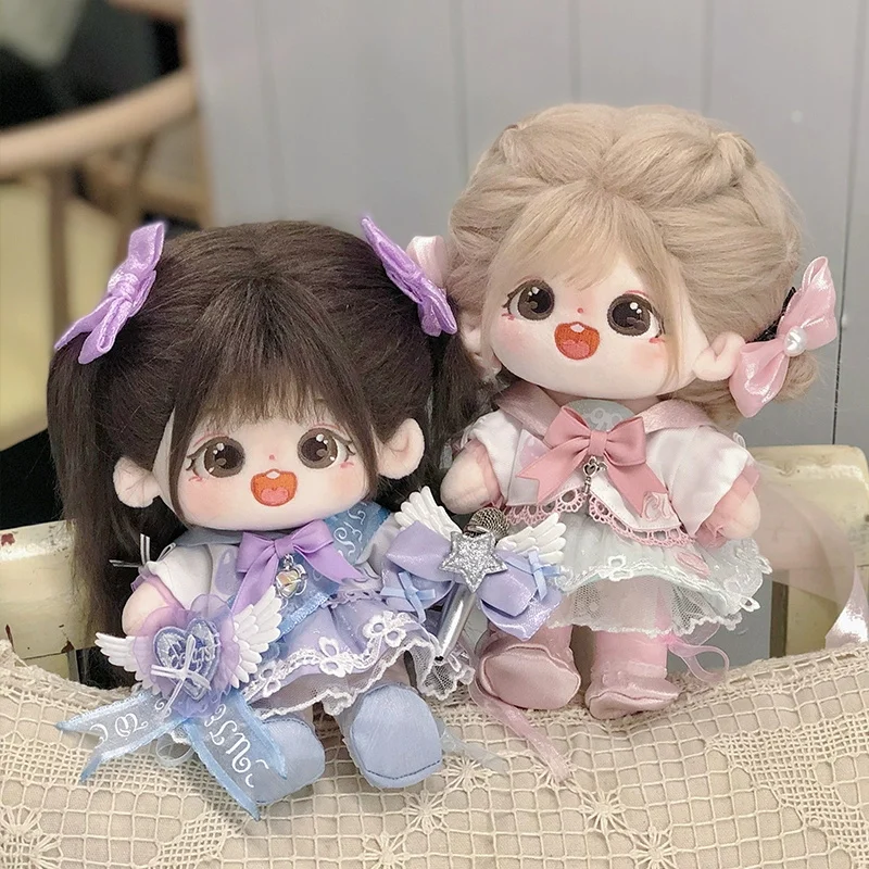 

Lovely 20cm Girl Heart Signal Pink Purple Idol Sing Song Suit No Attribute Plush Cotton Doll Clothes Outfits Accessories Outfits