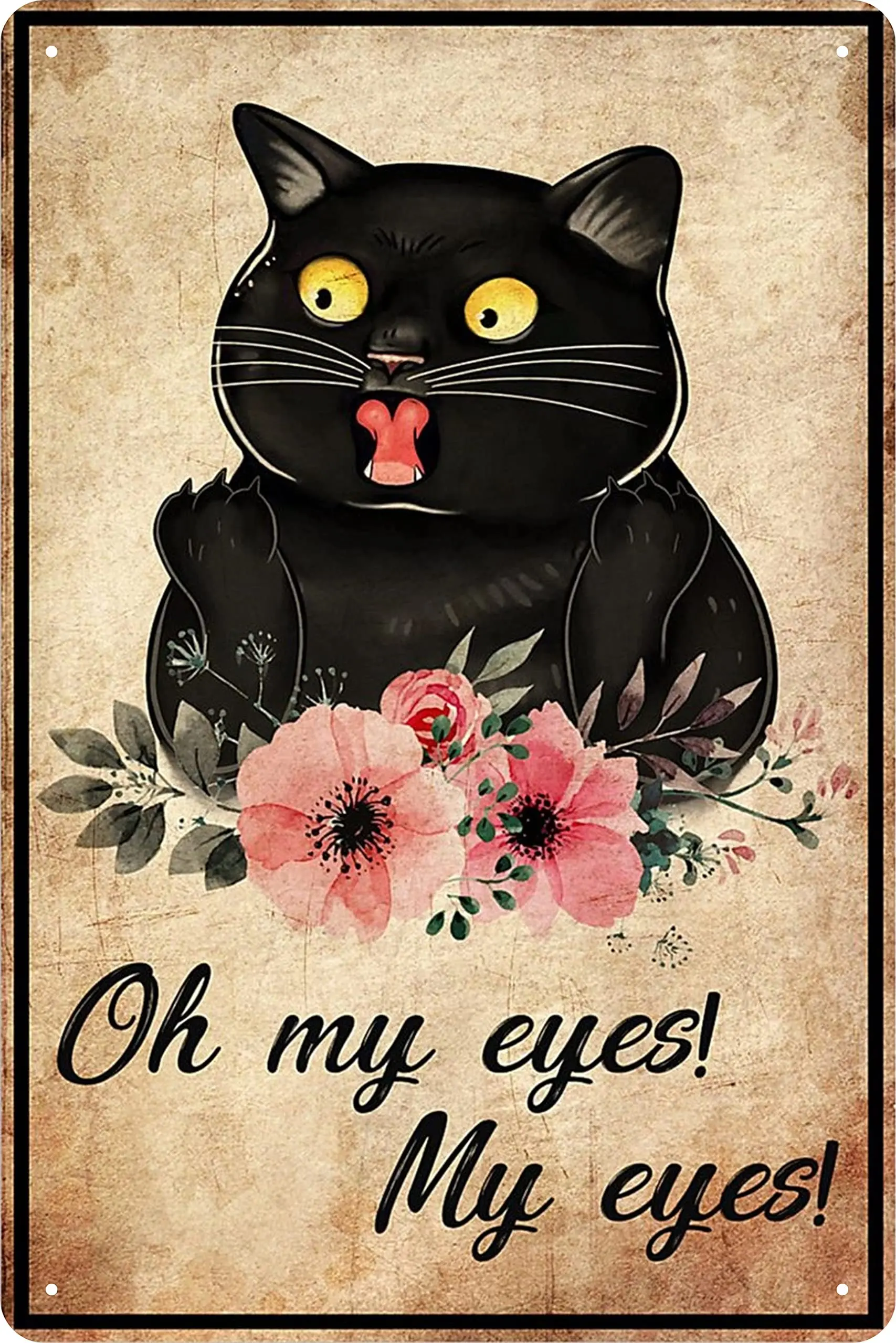 

Funny Bathroom Decor Signs Funny Black Cat Decor Metal Signs For Garage Man Cave Funny Oh My Eyes My Eyes Tin Sign Funny