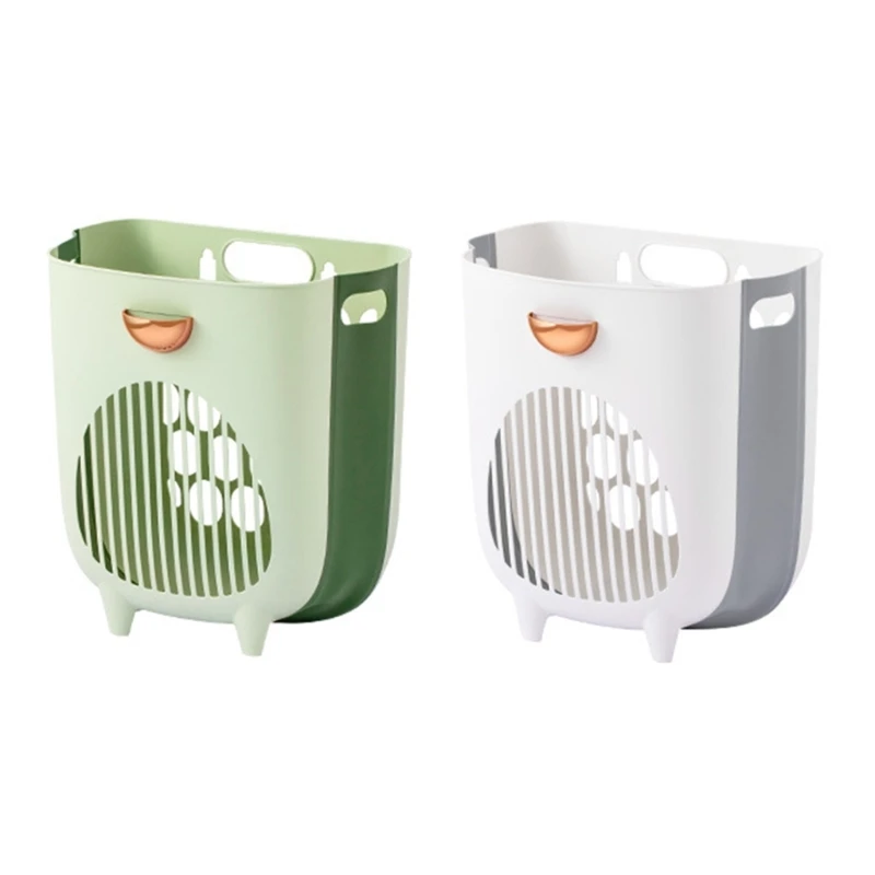

Folding Bathroom Laundry Basket Dirty Clothes Organizer for Home Office Dorm