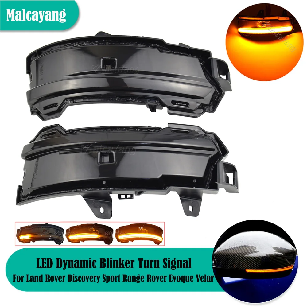 

2x LED Dynamic Turn Signal Side Mirror Blinker Light Car For Land Rover Range Rover Evoque 2014-2018 Velar 2018 Discovery Sport