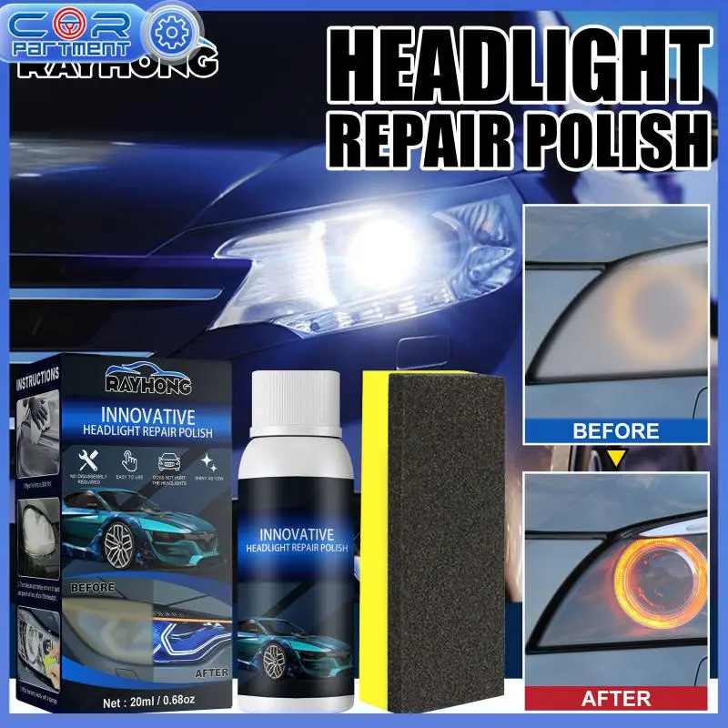 

Headlamp Repair Fluid Portable Anti-scratch Auto Light Repair Agent Polishing 20ml 30ml 50ml Car Headlight Repair Fluid