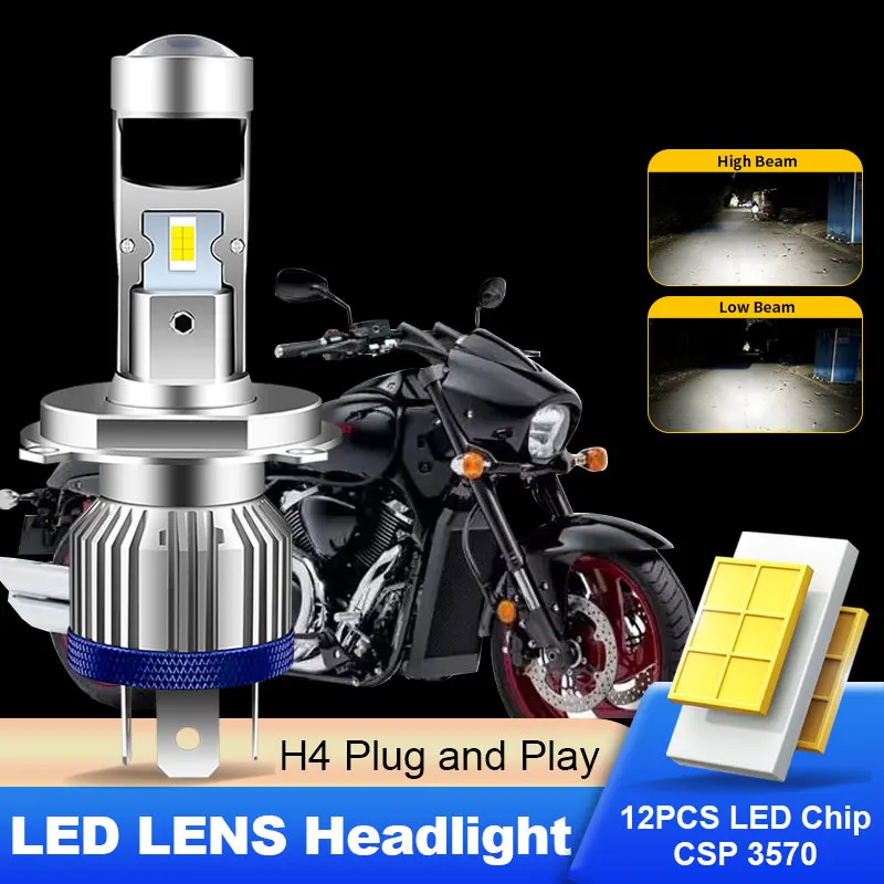 

1PCS CANbus For Suzuki Boulevard M109R 06-17 H4 HS1 9003 Motorcycle LED lens Headlight Hi/Lo Beam Bulb Super Bright 6800LM White