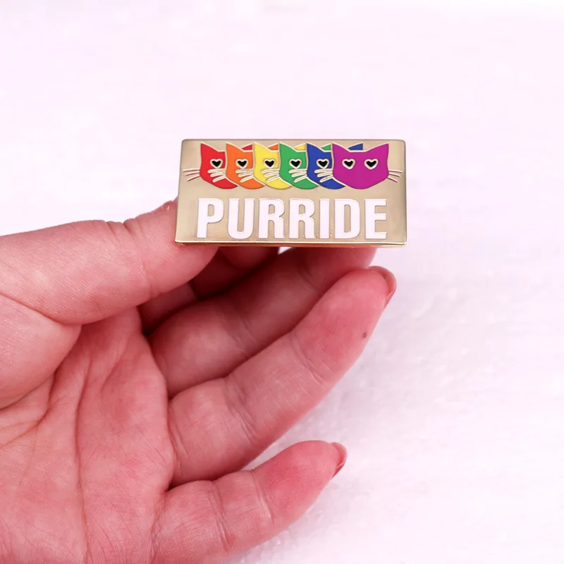 Милая эмблема кота креативная металлическая брошь с мультяшным животным модная