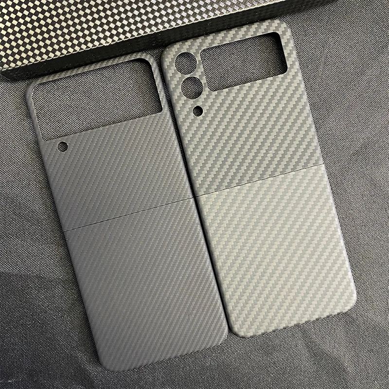 For  colored carbon fiber case for galaxy z flip 4 Lightweight cooling fashion men's and women's protective cover z flip shell