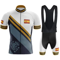 complete cycling 2022 mtb clothing men spain national flag mens pants gel jacket uniform jersey male bike clothes costume bib