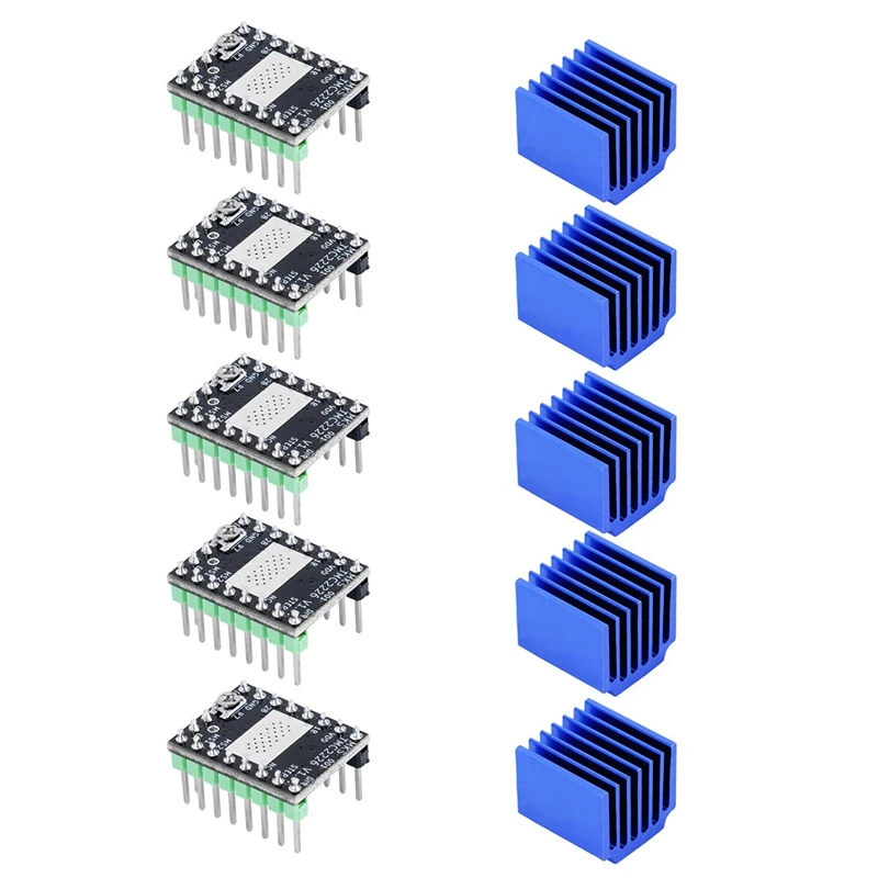 

5PCS MKS TMC2226 V1.0 Stepper Motor Driver Stepstick Mute TMC2209 TMC2208 UART 3D Printer Parts For SKR V1.3 SKR V1. 4