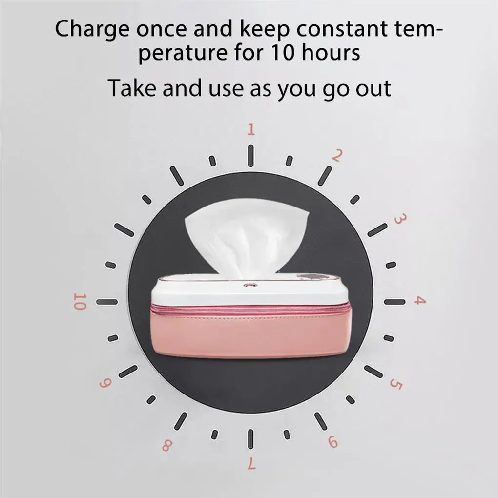 

Baby Wipe Warmer Dispenser Heating Box Home Car Use Rechargeable Diaper Case