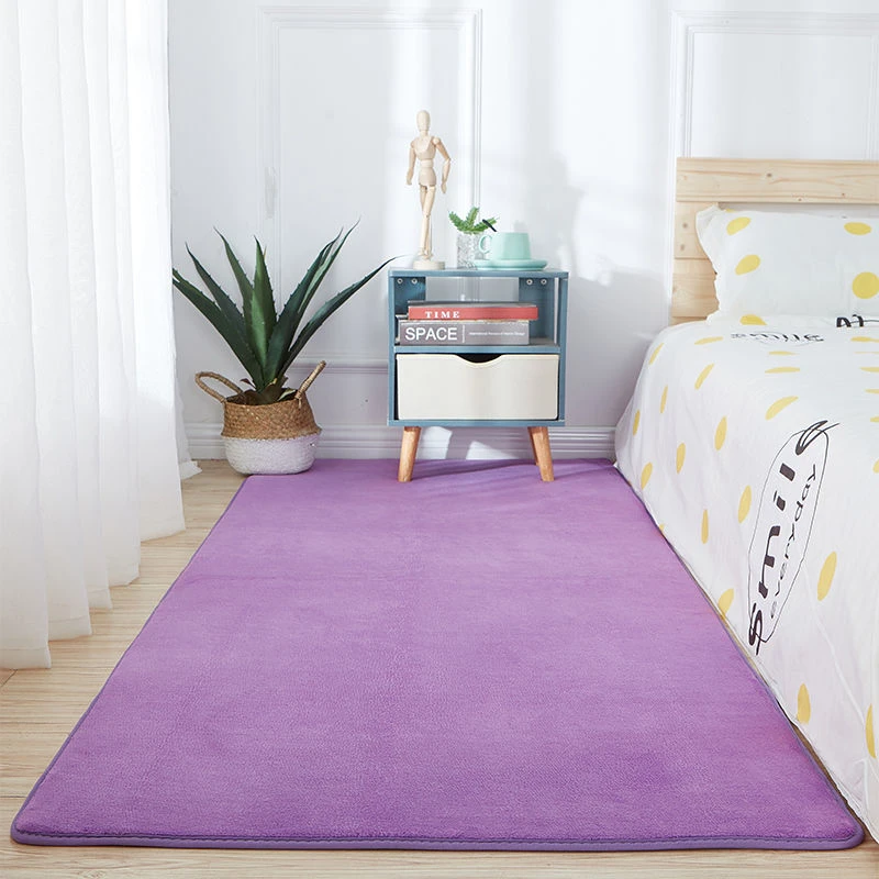 

Purple Kids Carpet for Girls Bedroom Decoration Nordic Large Living Room's Rugs Fluffy Hall Carpets Soft Plush Nursery Play Mats