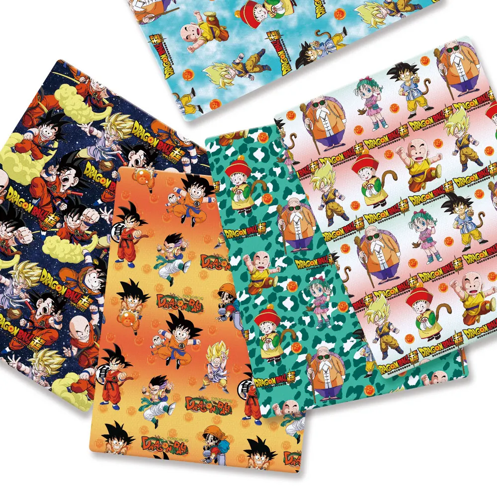 dragon ball Anime peripherals Fabric 140*50cm DIY Sewing Patchwork Quilting Baby Dress Printed Fabric Fabric Sewing Kids Fabric