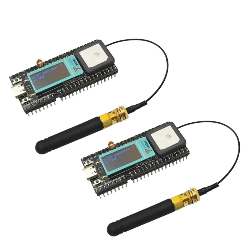

2 шт. Lora GPs беспроводной трекер LOT аксессуар для Arduino Wi-Fi, LoRa, Bluetooth, GNsSType-C OLED-дисплей ESP32-S3FN8 + SX1262 + UC6580