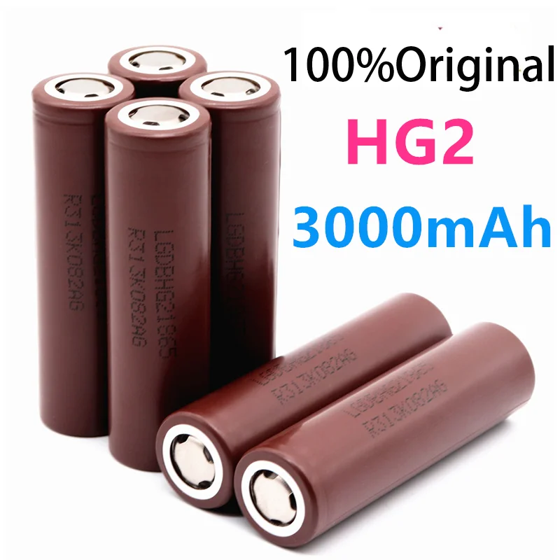 

10PCS 100% Original Large Capacity HG2 18650 3000mah Rechargeable Battery for HG2 Power High Discharge Big Current