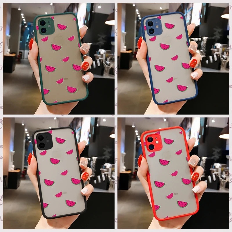 

Precise Watermelon Fruit Case For Redmi Note 2 3 4 5 4x 8 10 Prime Pro 4G 5G Xiaomi Phone Case Shockproof Armor Matte Phone