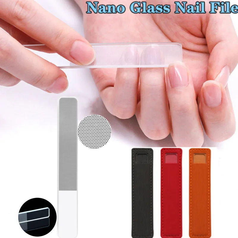 

Двусторонняя нано-пилка для ногтей для девочек, профессиональный прозрачный шлифовальный аппарат для маникюра, инструменты для полировки ...