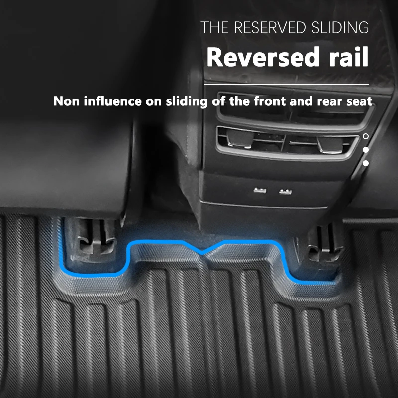 Коврик для ног из ТПЭ водонепроницаемые коврики пола подходит Tesla Model X коврик на 6