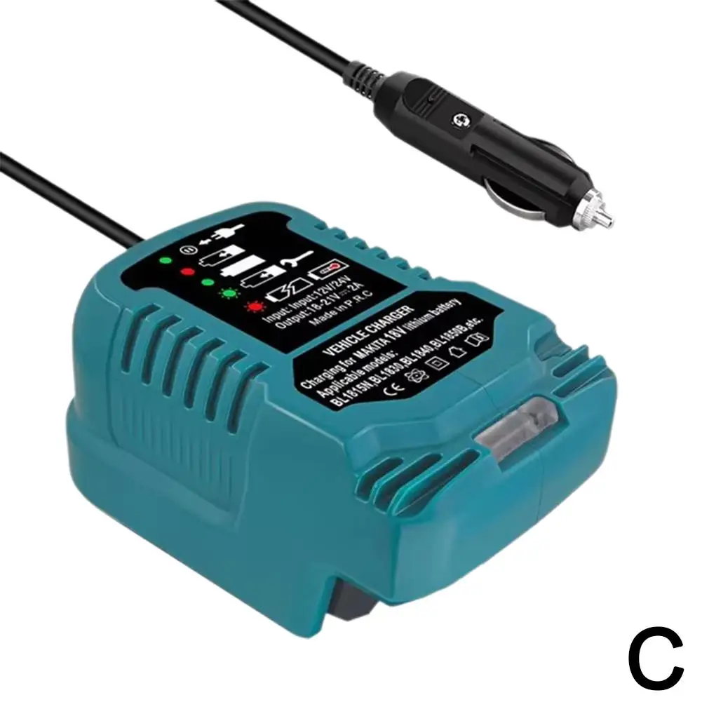 

Для Makita 18 В зарядное устройство для литиевой батареи, сменное портативное компактное зарядное устройство, автомобильное зарядное устройство с прикуривателем