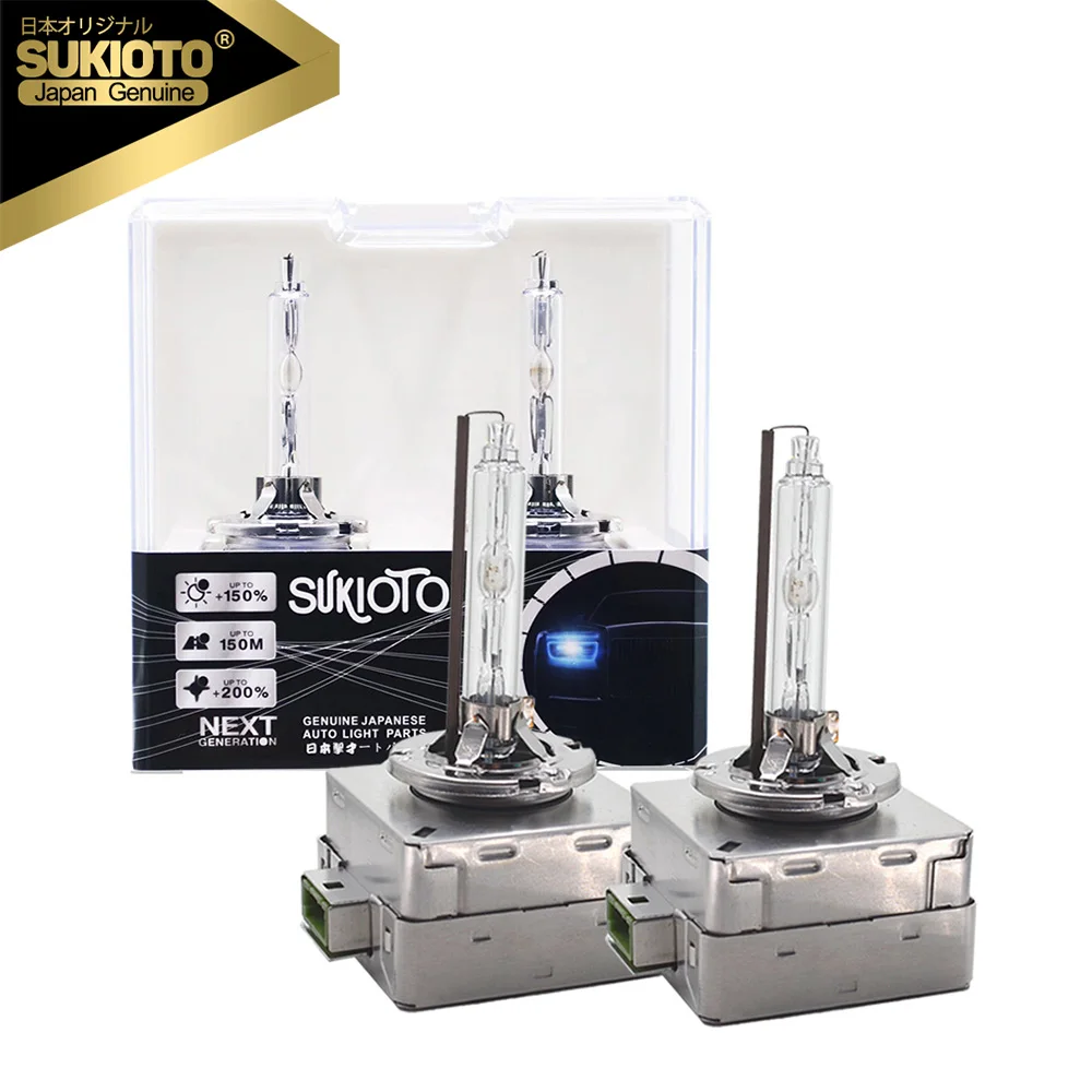 

SUKIOTO GENUINE D3S Car HID Xenon Headlight Super Bright D1S Xenon HID Bulbs 2PCS 4300K 5000K 8000K 6000K D8S Car Headlamp Light