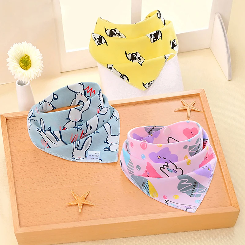

Baby Bibs Triangle Double Cotton Bandana Bibs Baby Boys Girls Babador Feeding Smock Infant Burp Cloth Baby Saliva Towel
